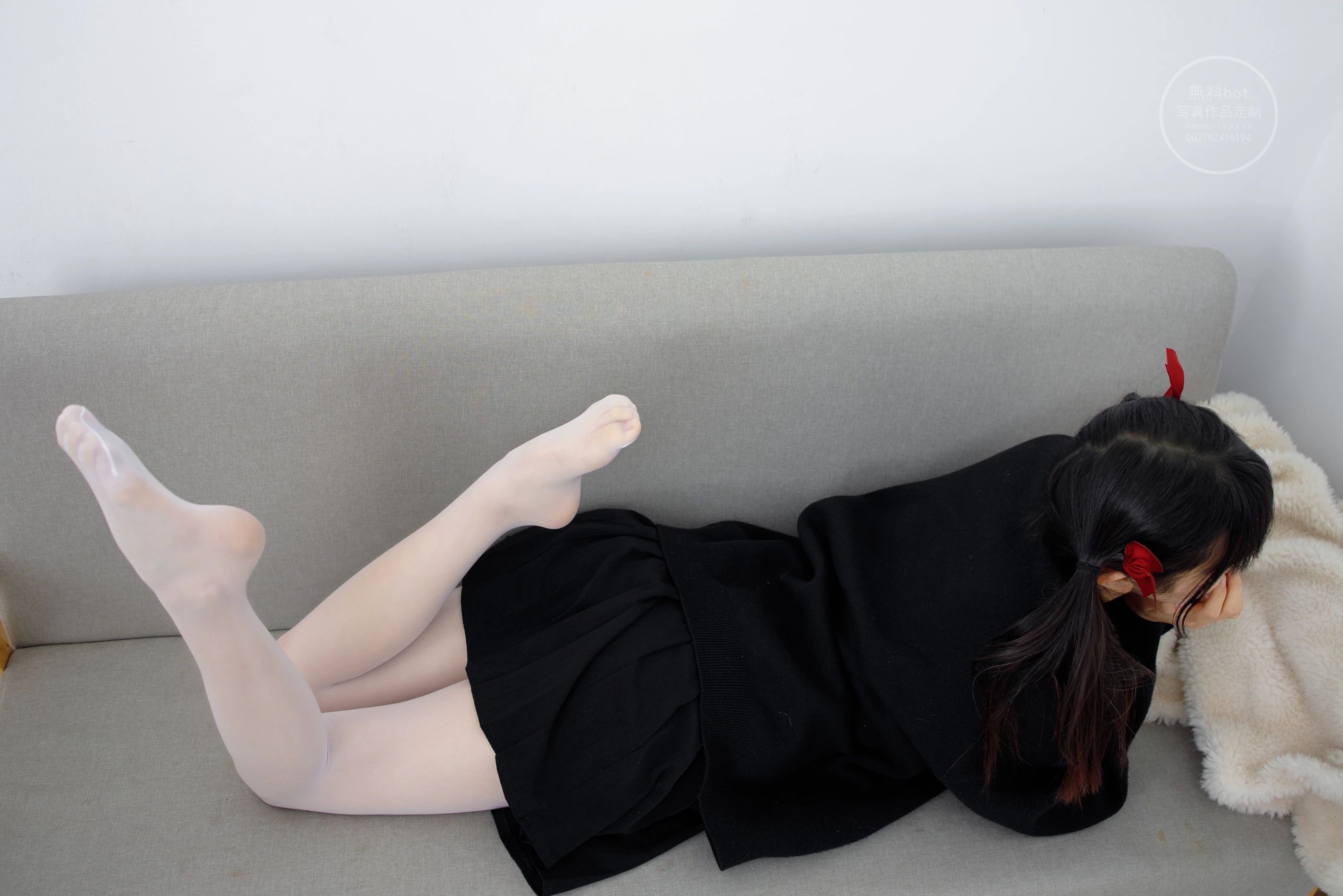 森萝财团 有料 NO.020 小奶糕Milky 双马尾美少女的白丝美腿 [86P]插图2